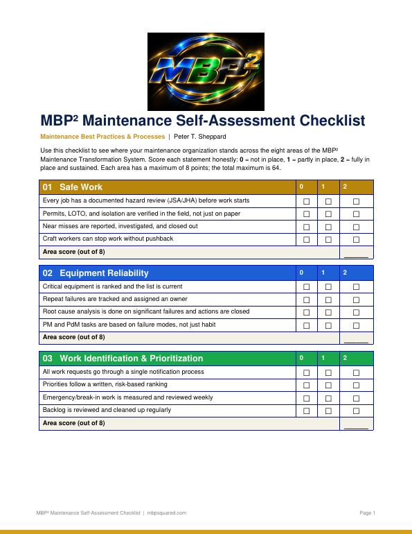 MBP² Self-Assessment Checklist preview