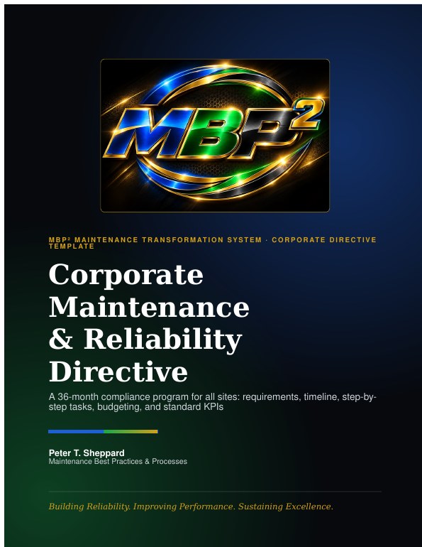 Corporate Maintenance and Reliability Directive cover